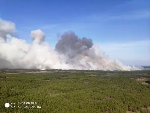 В Житомирской области продолжается ликвидация пожара 15 га лесного массива