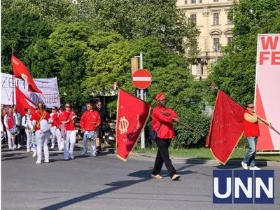 Жители Вены вышли на демонстрацию в День труда