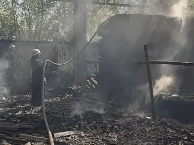 В Харькове горел склад