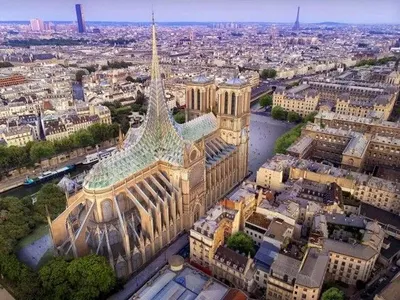 Новая крыша собора Нотр-Дам, по проекту, сможет питать энергией целый квартал Парижа