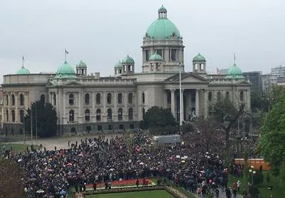 У сербській столиці знову пройшли антиурядові протести