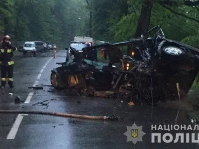 На Львівщині авто влетіло у дерево, загинуло двоє людей
