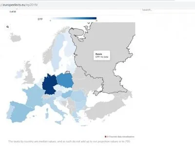 Сайт про вибори у Європі зобразив Крим частиною Росії