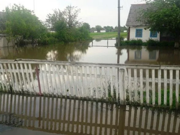 Из-за дождей в Житомирской области затопило дворы и автодорогу