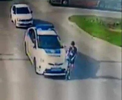 На Київщині патрульний відбувся доганою за наїзд на хлопчика