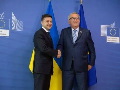 Президент Украины Владимир Зеленский встретился с Президентом ЕК Жан-Клодом Юнкером