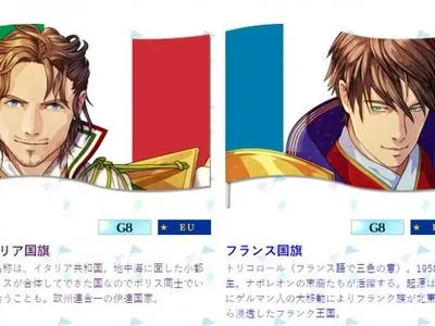 Японские художники превратили флаги разных стран в героев аниме
