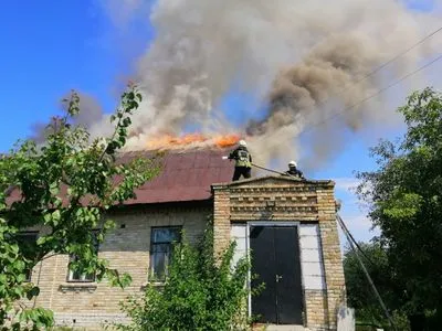 В Киевской области горел жилой дом