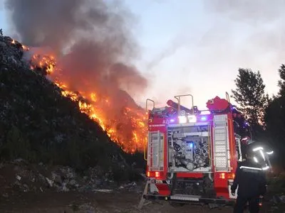 В Хмельницком горел городской мусорный полигон