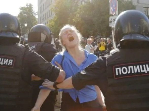 Акція в центрі Москви: кількість затриманих становить понад 1,1 тисячу осіб