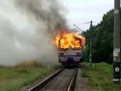 В Винницкой области загорелся вагон электрички