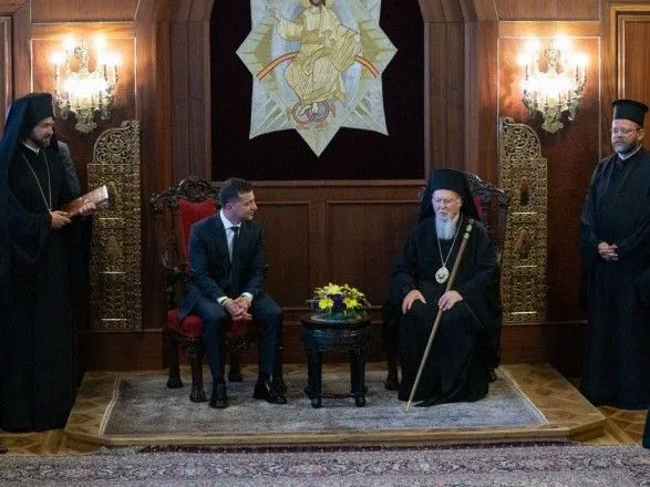 Зеленский во время встречи с Варфоломеем заявил, что "будет защищать независимость церкви"