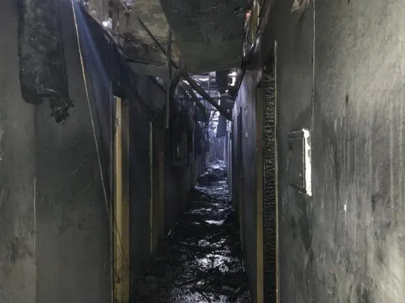 Появилось видео с места пожара в гостинице в Одессе
