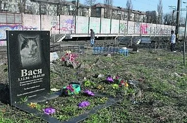 Киевлян попросили убрать могилы животных на Русановке