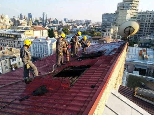 В центре Киева горела пятиэтажка
