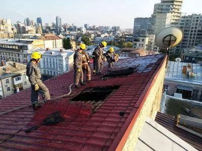 В центре Киева горела пятиэтажка