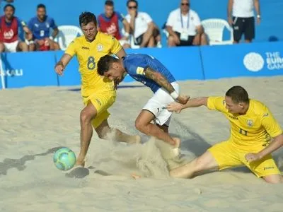 Сборная Украины по пляжному футболу провела первую встречу в Суперфинале Евролиги