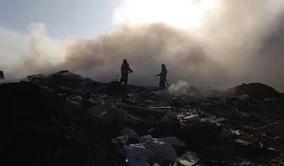 На свалке в Бориспольском районе локализовали пожар