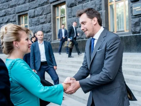 Премьер-министр Украины встретился с президентом Словакии