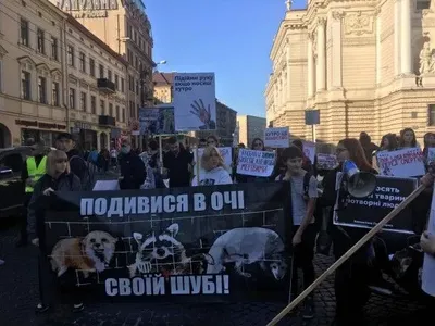 Во Львове состоялся антимеховой марш