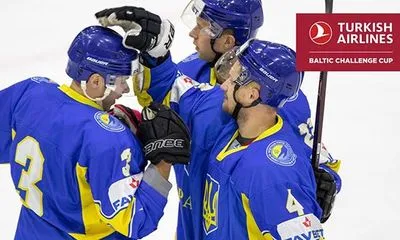 Збірна України святкувала першу звитягу на хокейному турнірі в Талліні