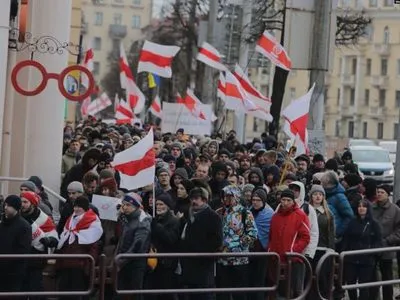 У Мінську знову пройшли протести проти інтеграції з РФ