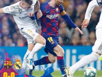 "Реал" и "Барселона" сыграли вничью в перенесенном матче "Эль-классико"
