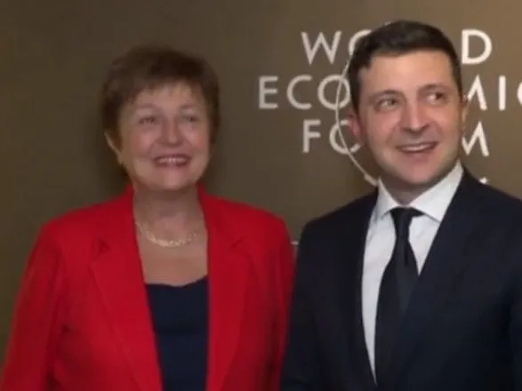 Зеленський зустрівся у Давосі із головою МВФ