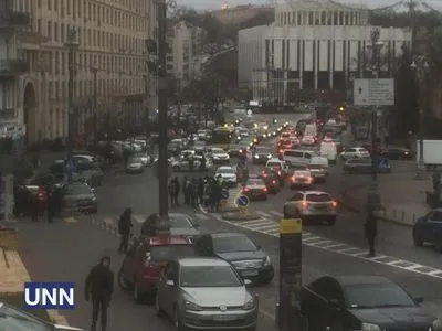 На Грушевского в столице из-за акции ограничили движение