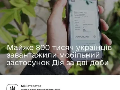 За два дня приложение "Дія" загрузили 800 тысяч украинцев