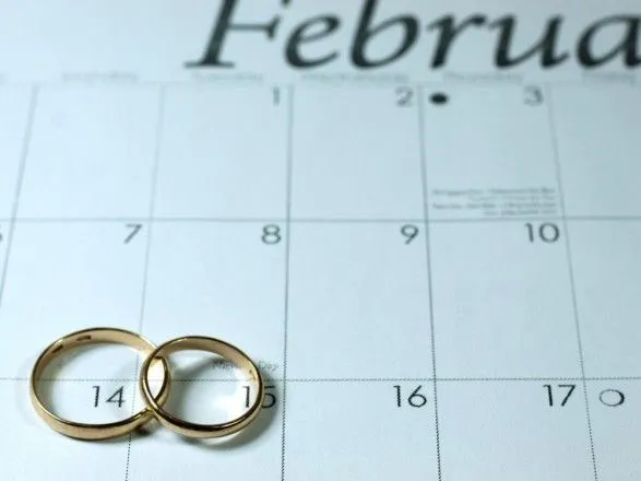 В День святого Валентина в Украине планируют пожениться более 1,4 тысячи пар