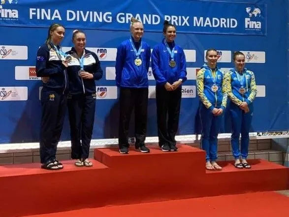 Дуэт украинок завоевал медаль Гран-При в Испании по прыжкам в воду
