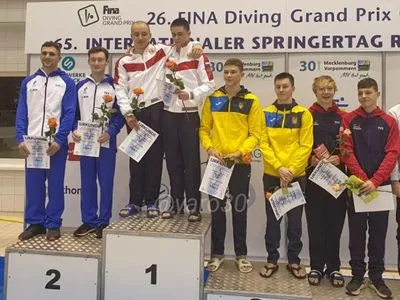 Украинцы завоевали четыре медали на турнире по прыжкам в воду в Германии