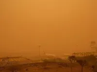 На Канарских островах произошла песчаная буря, которую видно из космоса