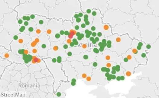 Появилась онлайн карта распространения коронавируса в Украине