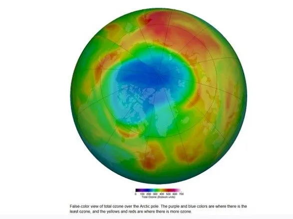 Озоновая дыра рекордных размеров появилась над Арктикой