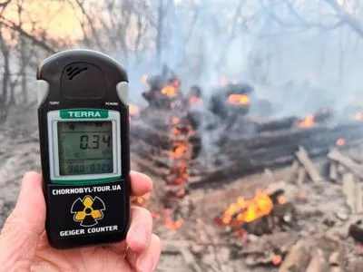 Пожары в Чорнобилський зоне: радиационный фон не превышает норму