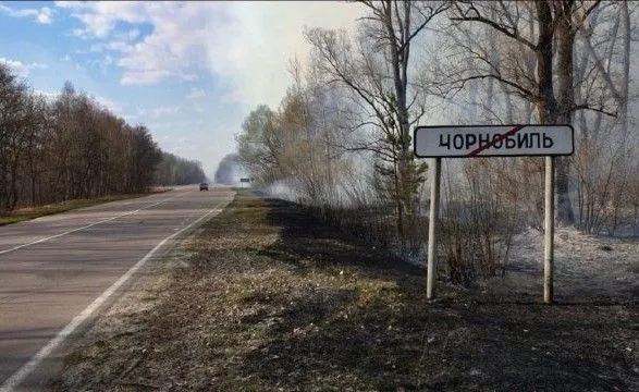 Пожарные сбросили 240 т воды на пожары в Чернобыльской зоне
