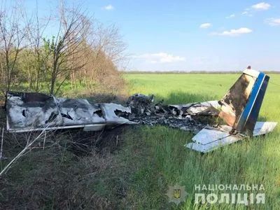 На месте падения самолета в Днепропетровской области работает полиция