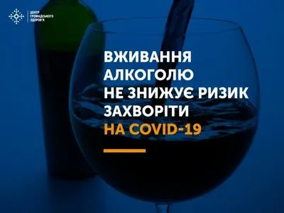 У МОЗ пояснили, чому вживання алкоголю не врятує від COVID-19