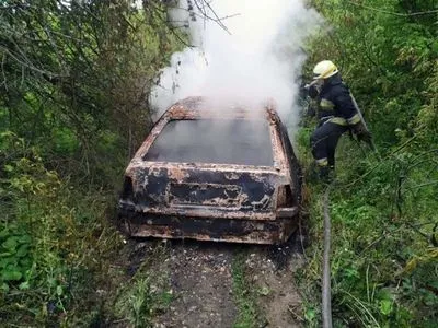В Днепре сгорела машина