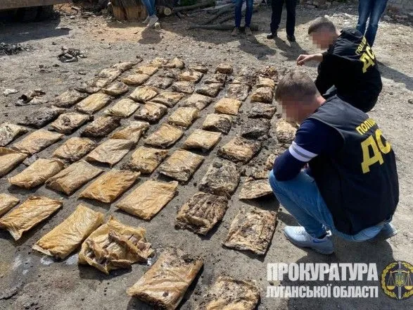 На Луганщині виявили схрон з 210 кг вибухівки