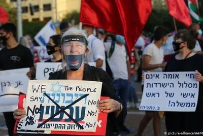 В Ізраїлі відбулась масова акція проти планів по анексії Західного берега