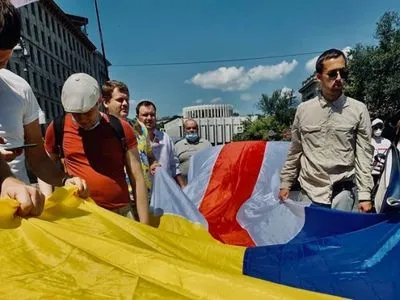 В Киеве состоялся марш солидарности с Беларусью
