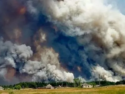 Полиция назвала три основных версии возникновения масштабного пожара в Луганской области
