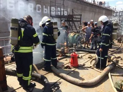 В Николаеве произошел пожар на корабле