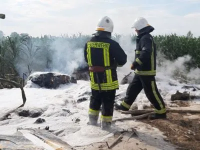 На Київщині впав і загорівся легкомоторний літак