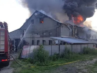 Загроза вибуху і залучення спецпоїзду: у Львові гасили пожежу у виробничій будівлі