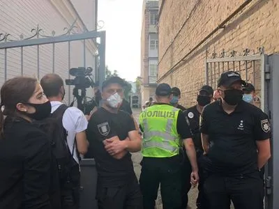 На акции под посольством Беларуси в Киеве произошли столкновения с правоохранителями: есть задержанные