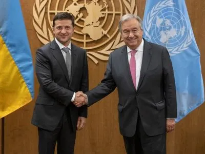Генсек ООН у листі Зеленському підтримав зусилля щодо досягнення міцного миру на Донбасі